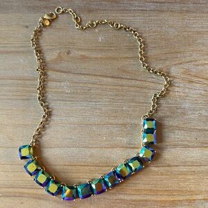 J. Crew Iridescent Blue/Green Necklace